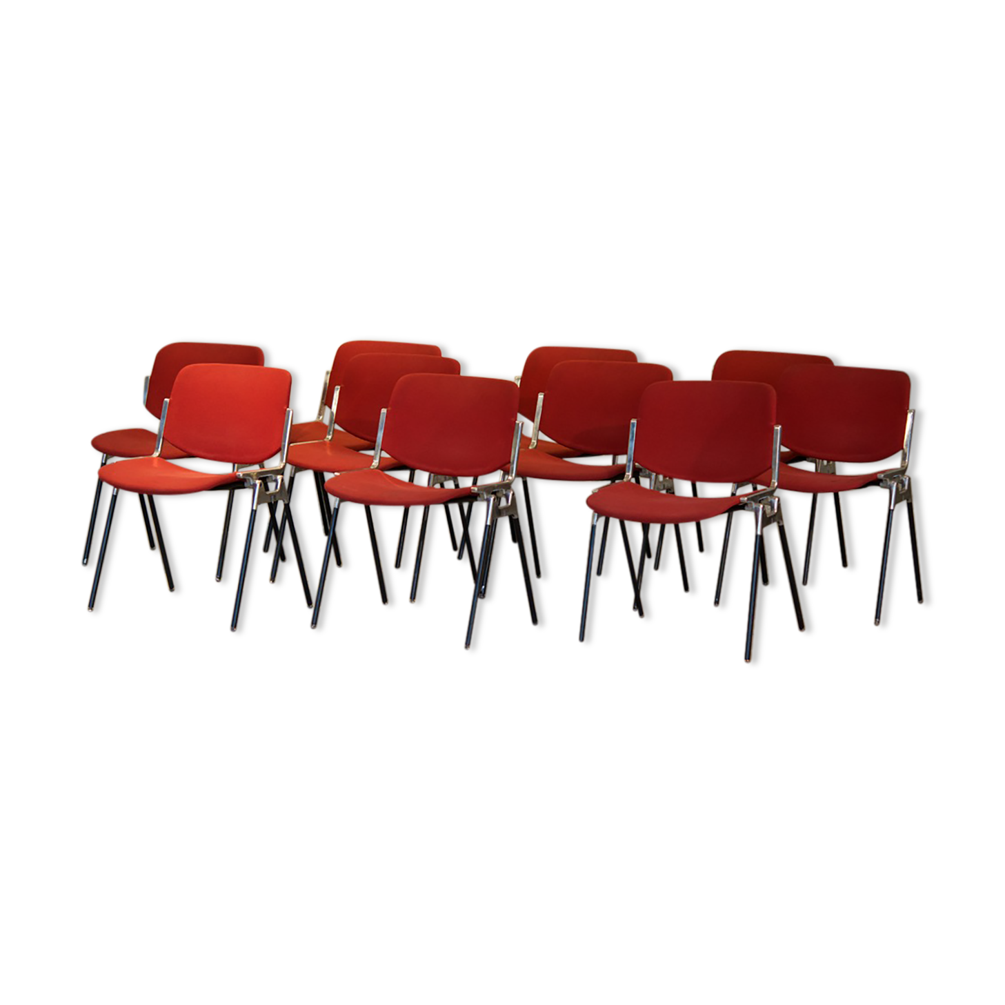 Set of ten Piretti chairs for Castelli publishing house