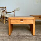 Vintage bedside tables in solid elm