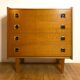 Commode bois vintage pieds compas
