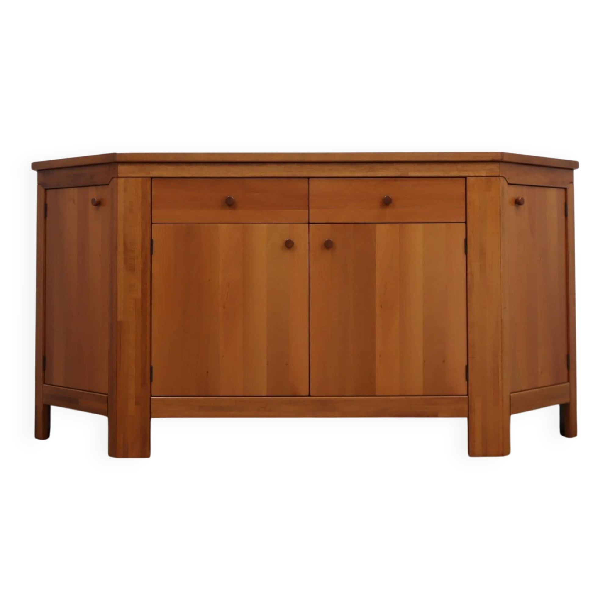 Vintage 1970s Italian solid maxxello walnut sideboard Scarpa, Michelucci st
