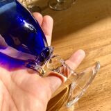 Set of seven colored glasses