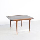 1960s TEAK AND SLATE COFFEE/SIDE TABLE