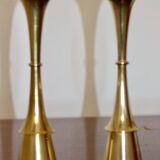 Pair of Scandinavian brass candlesticks from the 1950s by Dansk Designs.