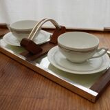Double mirror tray