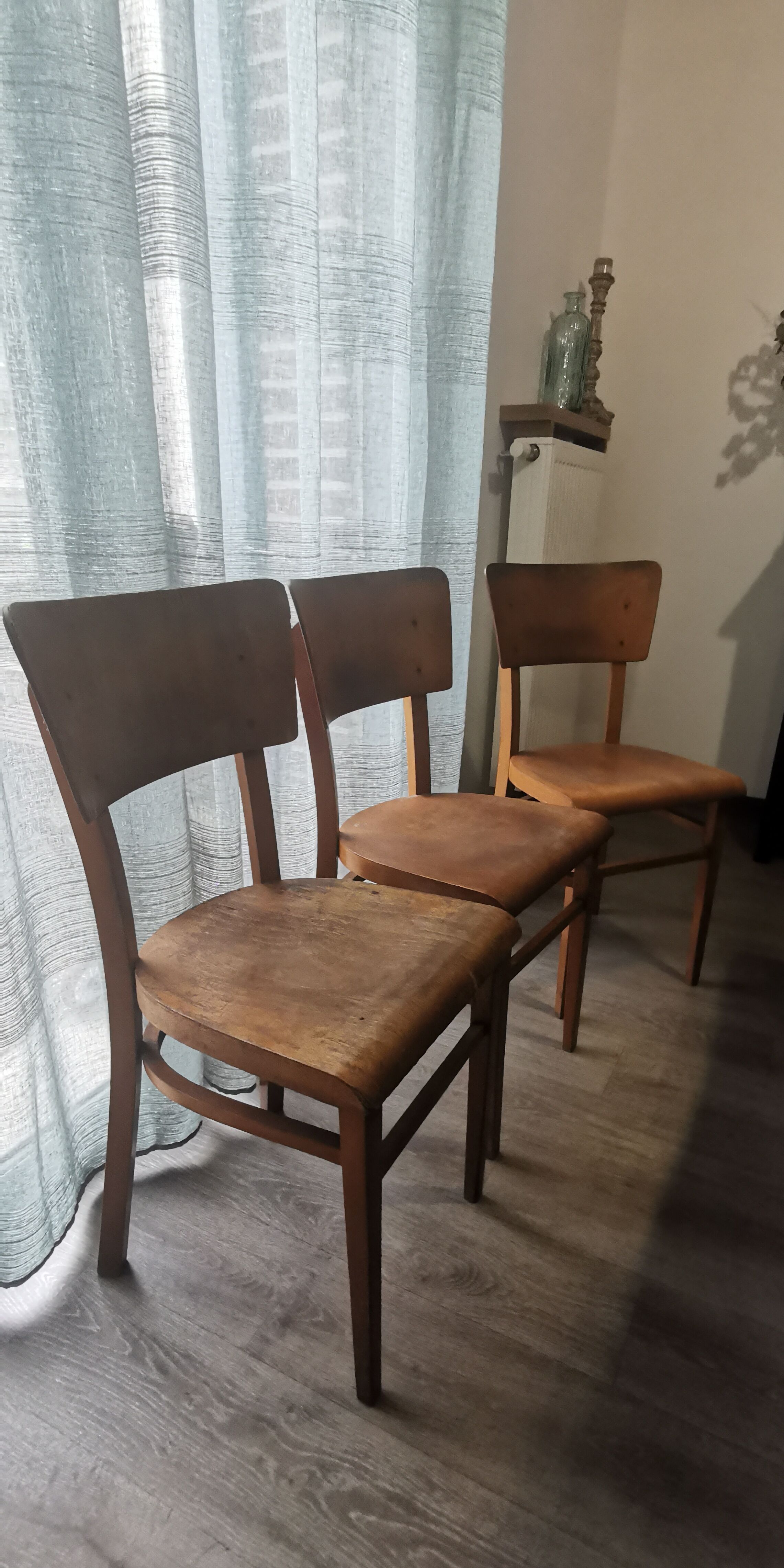 Set of 10 Thonet bistro chairs