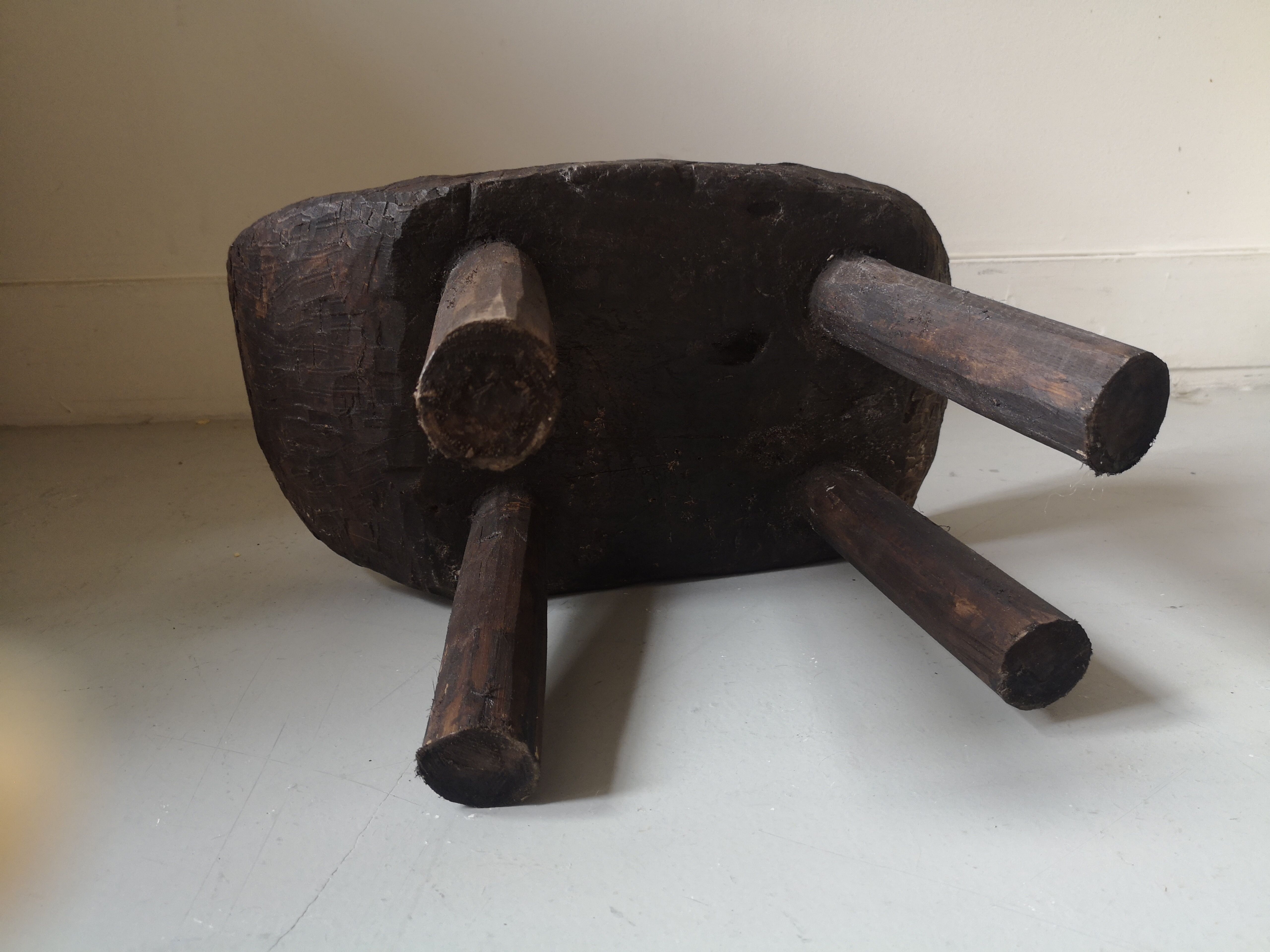 Wooden handmade yoga stool