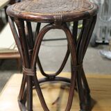 Rattan side table