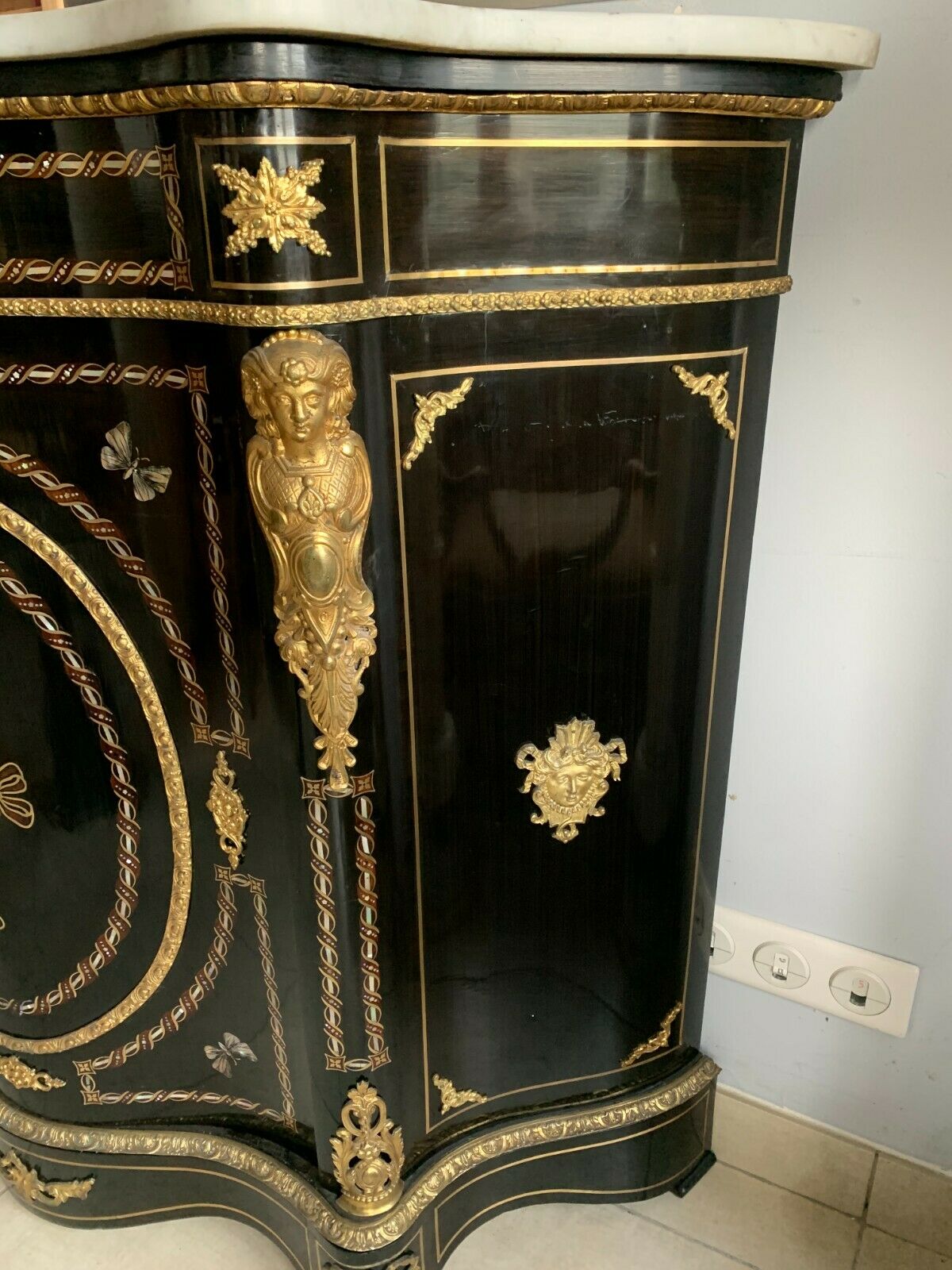 Curved furniture with support height Napoleon III Buffet Napoleon III 19th century