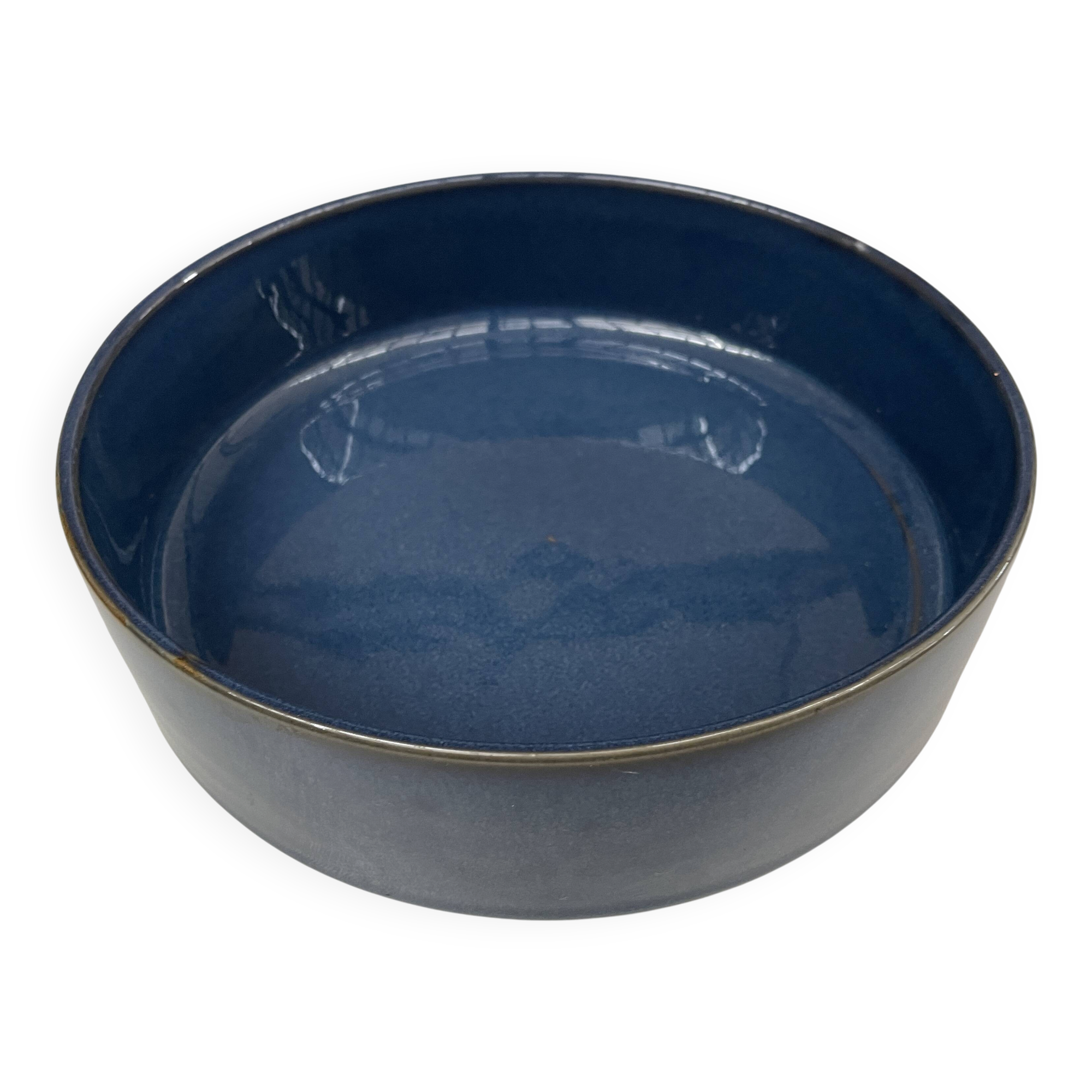 Deep petrol blue ceramic plate – minimalist centrepiece