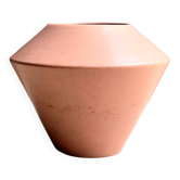 Vase sculpturale en céramique mat nude, asa design 1980