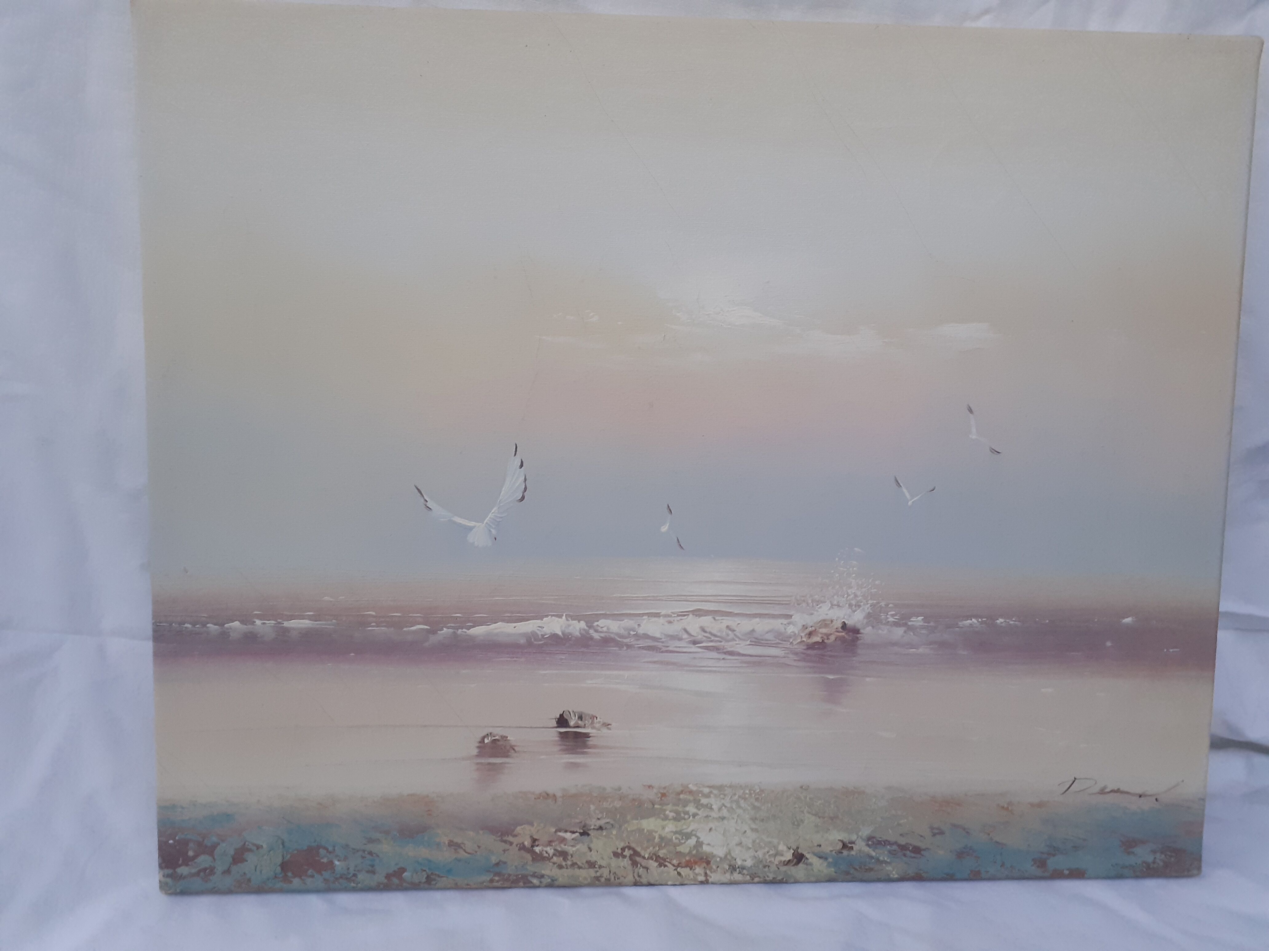Seaside and seagulls dashboard