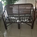 Banc rotin et cannage vintage