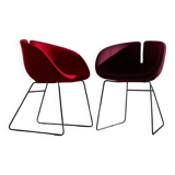 Fjord Chairs in Red by Patricia Urquiola for Moroso, 2002
