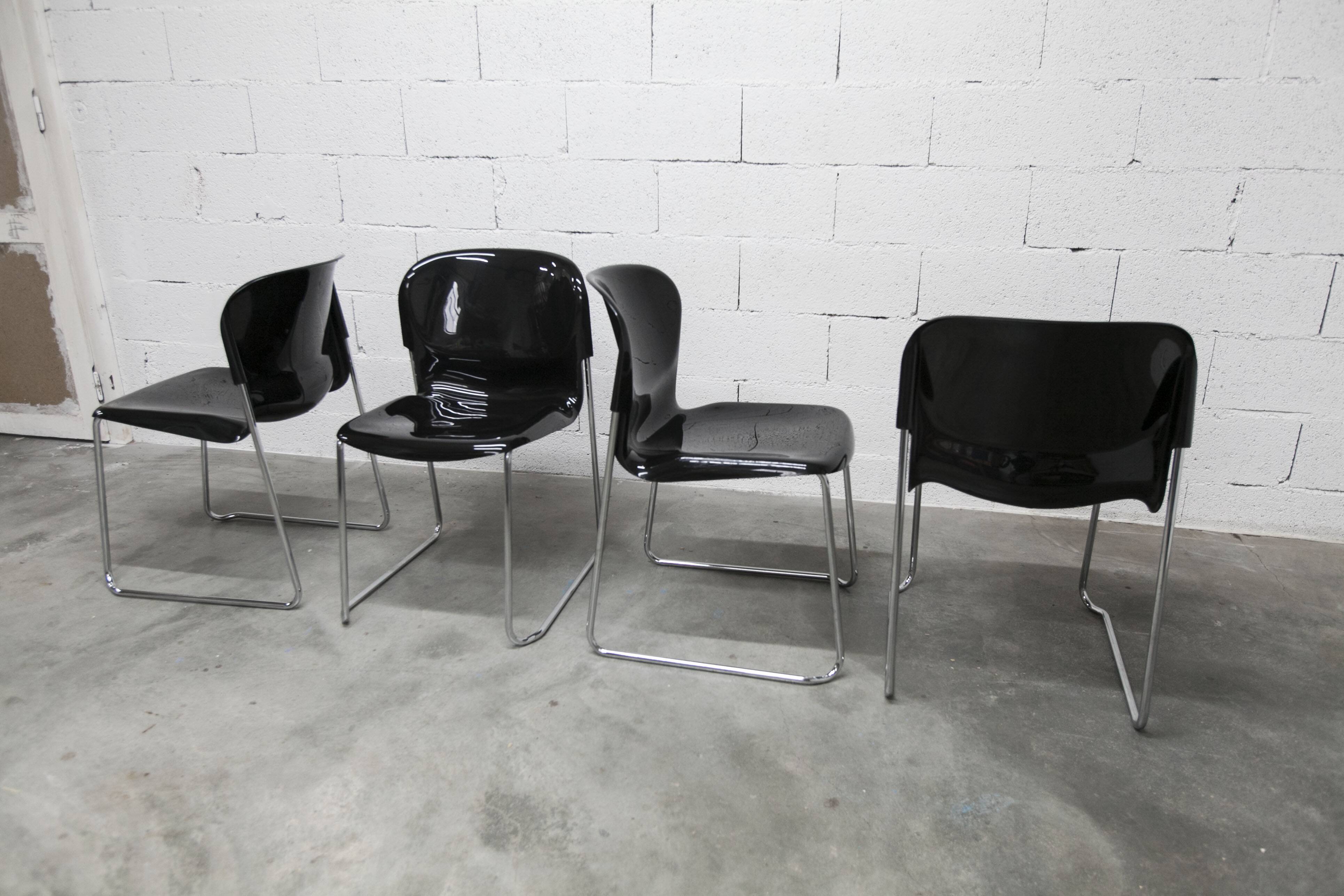 Set of 29 stackable SM400 chairs designed by Gerd Lange in 1980 by Drabert