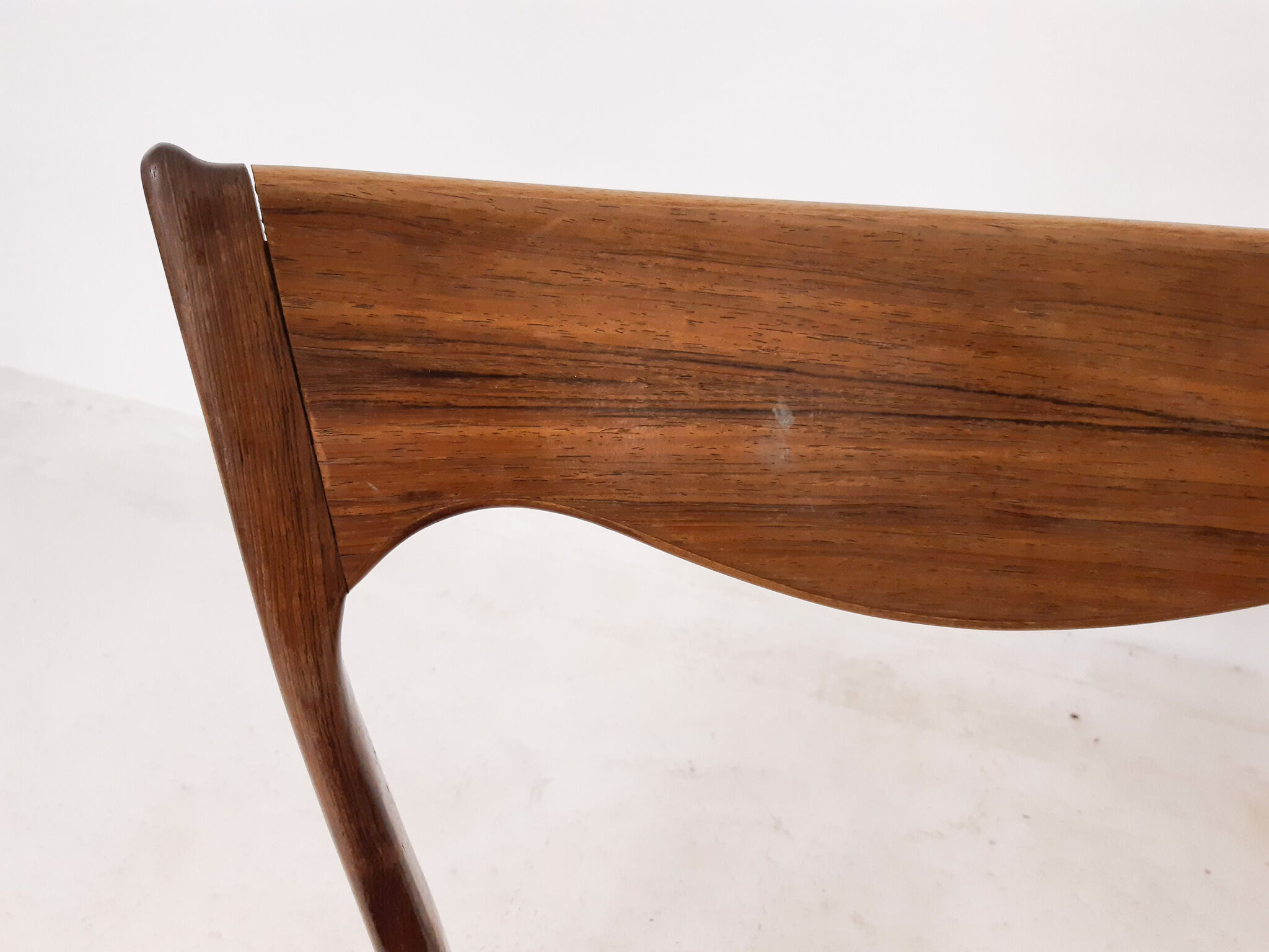 Set of 3 roseood "AWA"dining chairs, the Netherlands 1950's