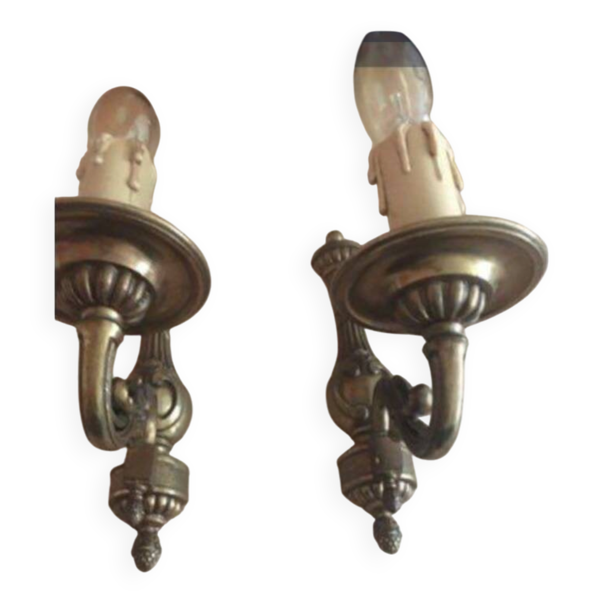 Paire d’appliques bronze véritable
