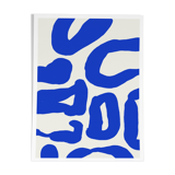 Abstract blue forms giclee print