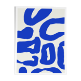 Abstract blue forms giclee print