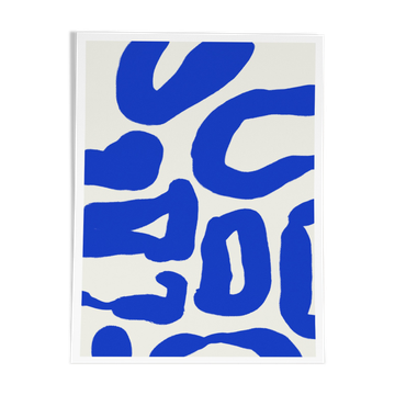 Abstract blue forms giclee print