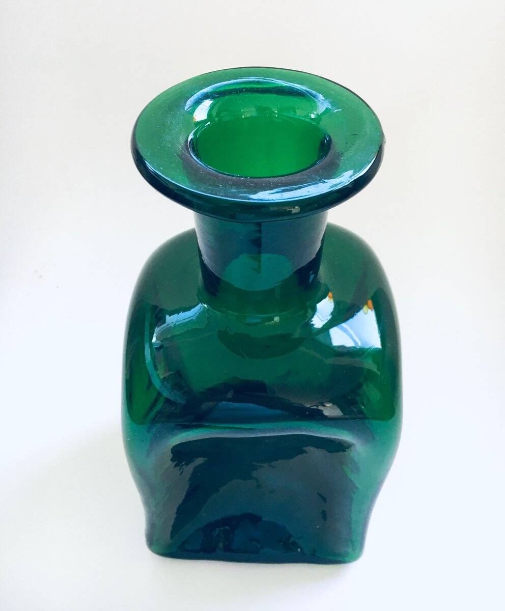 Vintage French Art Glass Decanter Bottle, 1950s