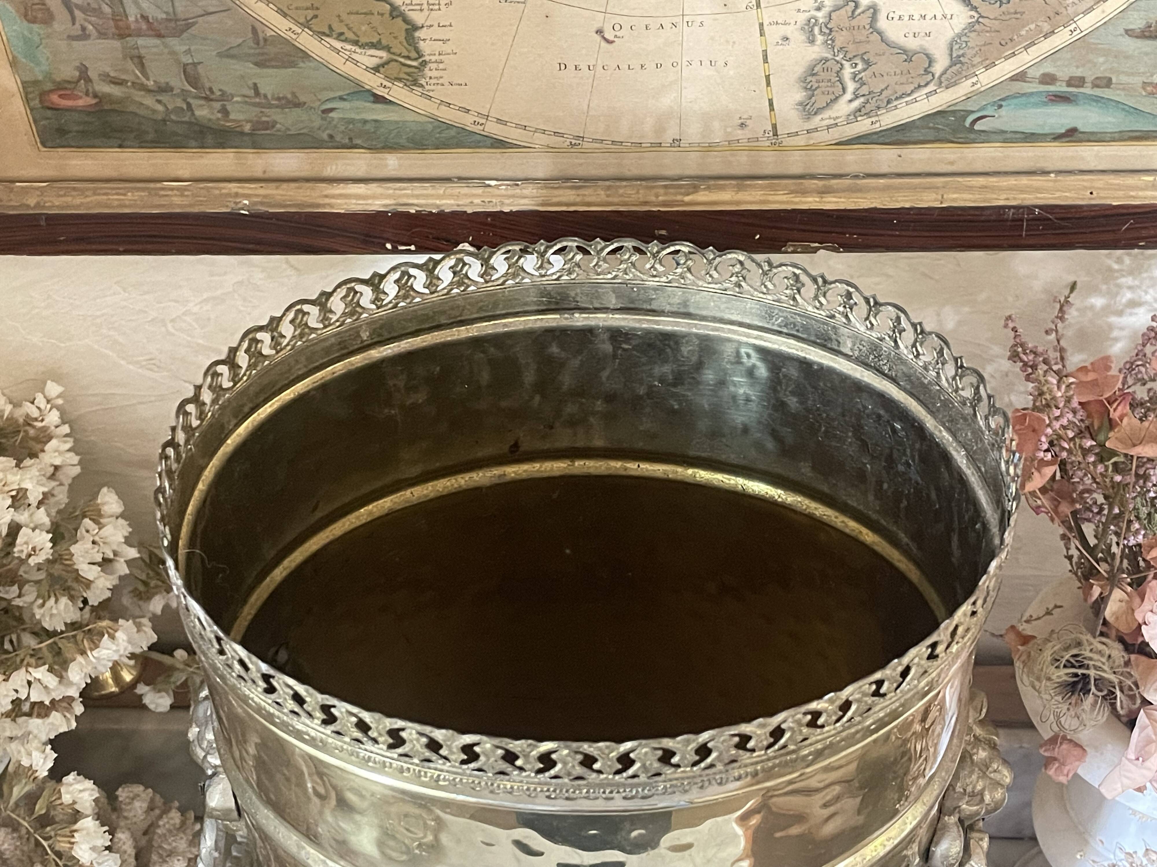 Antique brass umbrella stand