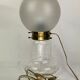 Midcentury Art Deco style swirl brass and glass mushroom table lamp