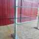 Large Art Deco glass shelf from a department store