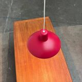 Red pendant lamp model 728 Danish mid-century by Horn, 1960s.