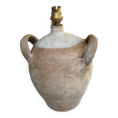 Pied de lampe cruche en grès