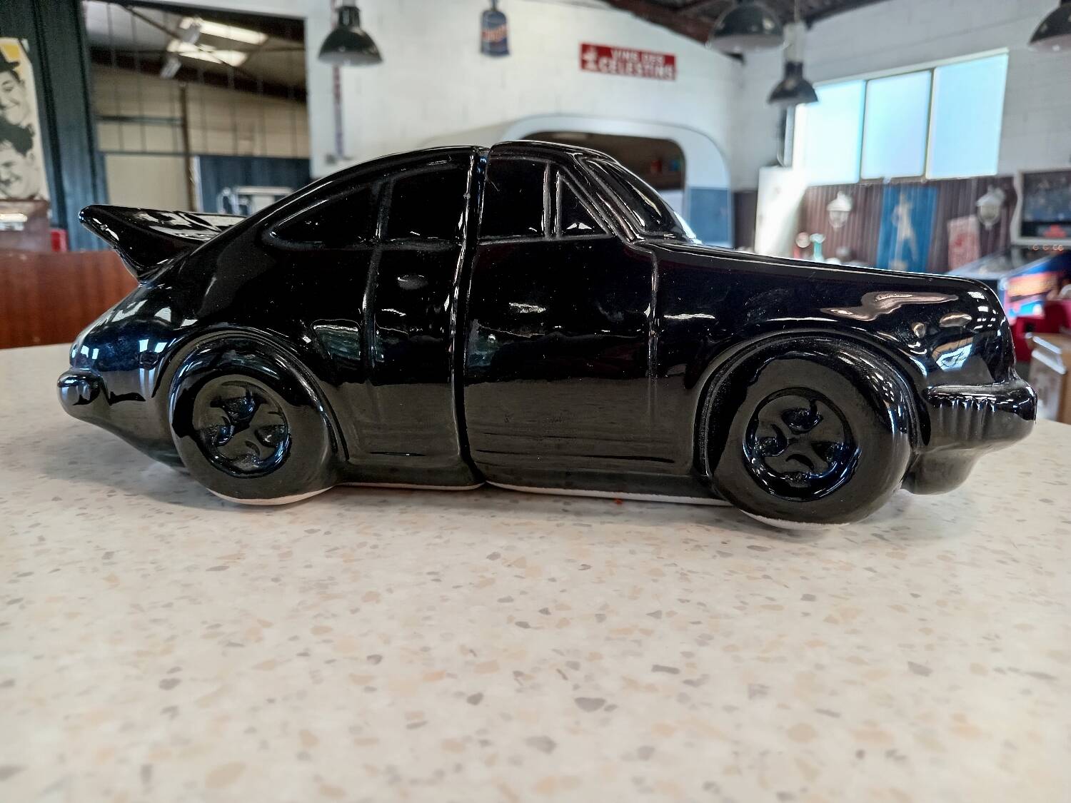 Pair of Porsche 911 earthenware bookends