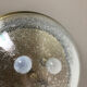 Ice glass bubble brass ceiling light by Hillebrand Leuchten, Germany, 1970s