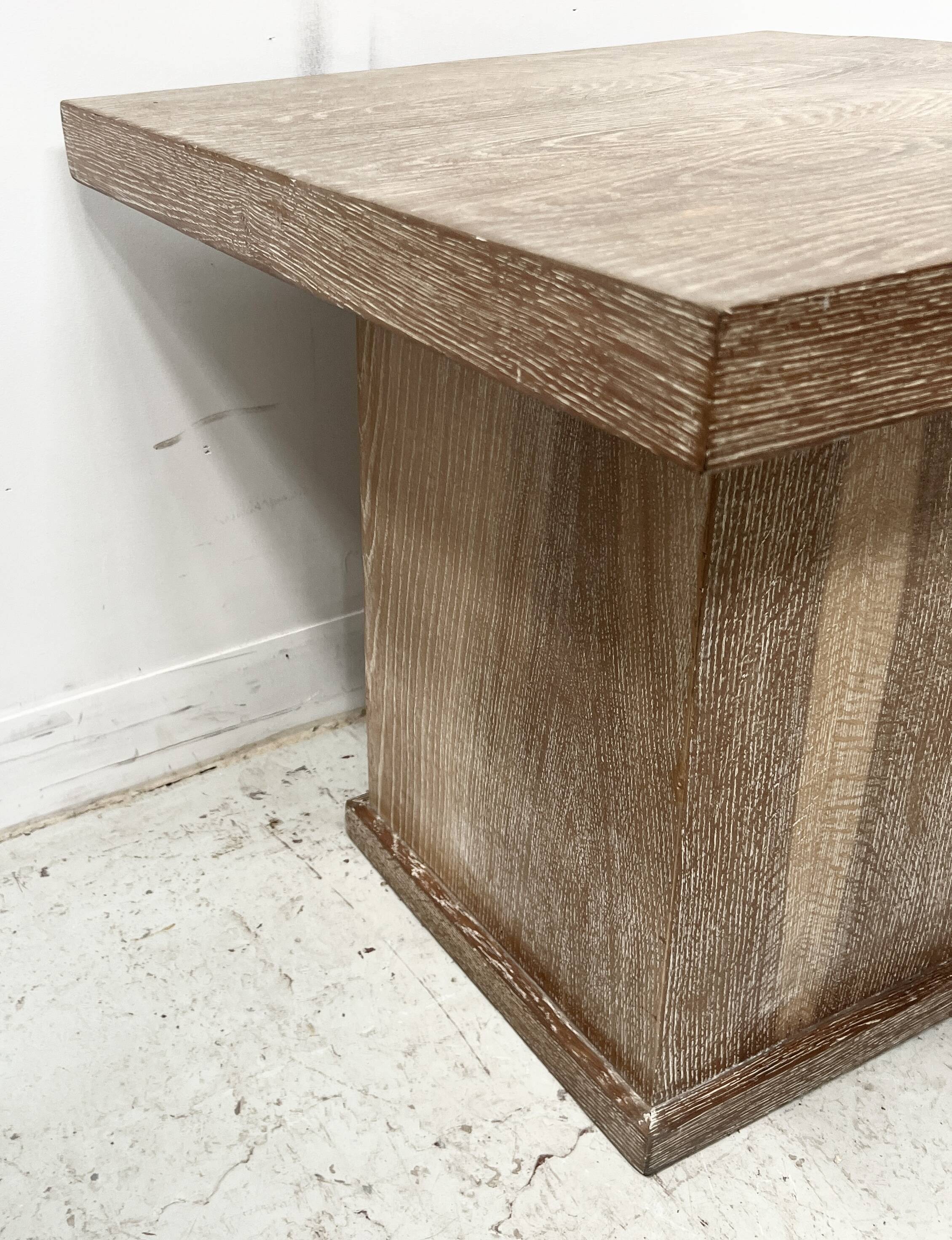 Art Deco coffee table in limed oak, 20th century