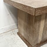 Art Deco coffee table in limed oak, 20th century