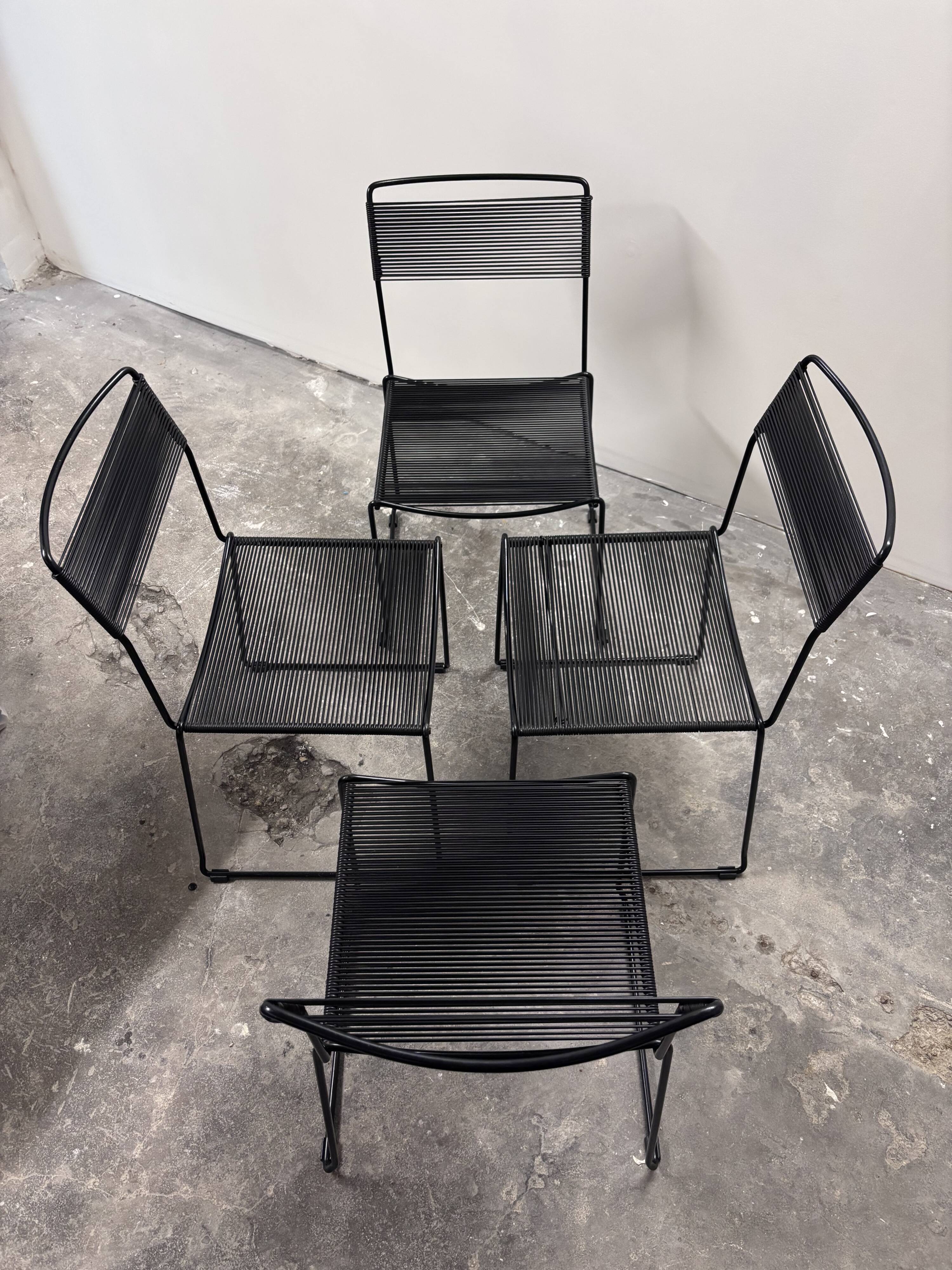 Set of 4 "Spaghetti" chairs - Giandomenico Belotti for Alias - Italy, 19