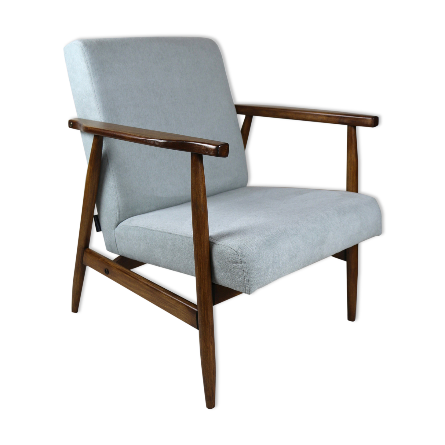 Vintage grey blue easy chair, 1970s