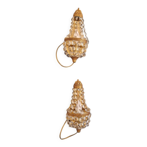 Paire d'appliques à - pampille