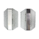 Pair of wall lamps by Kaiser Leuchten, frosted glass, Germany, 1960