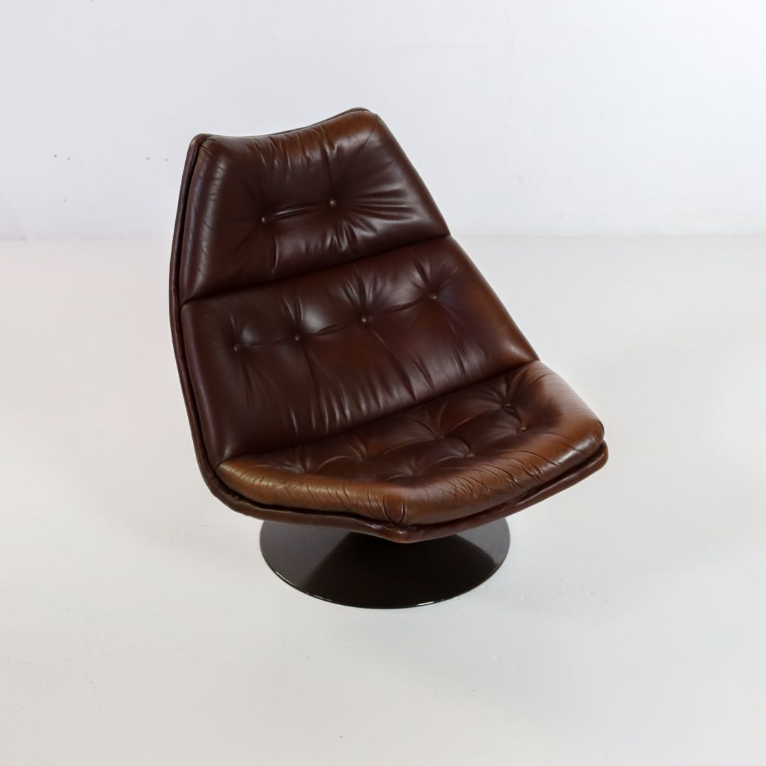 Leather F511 Lounge Chair by Geoffrey Harcourt for Artifort 1960s