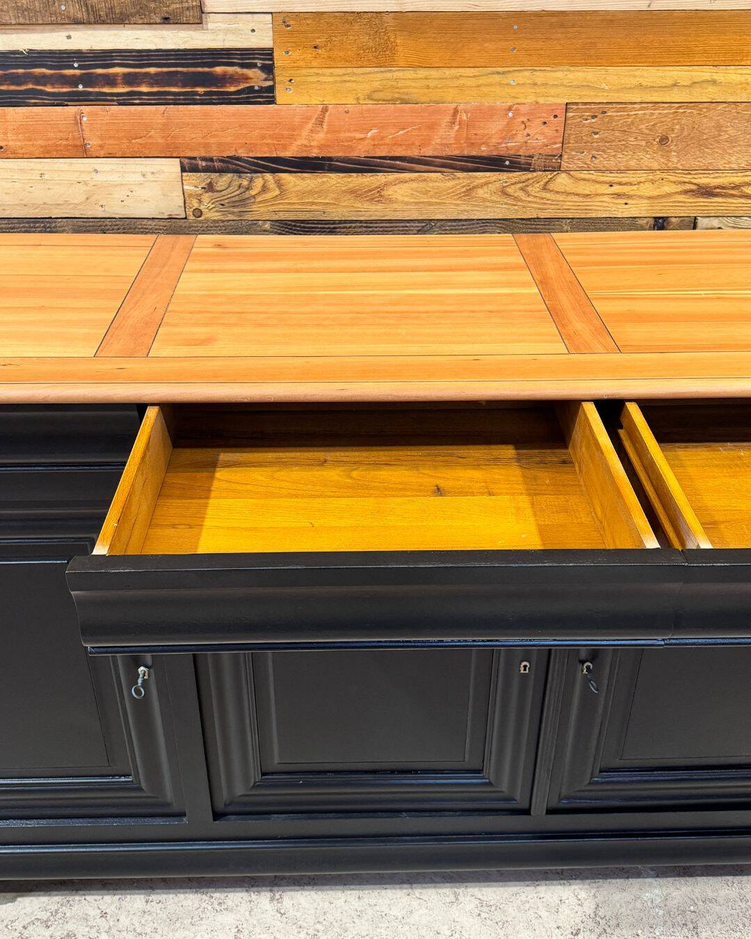 Enfilade with 4 doors in solid cherry wood - Louis-Philippe style