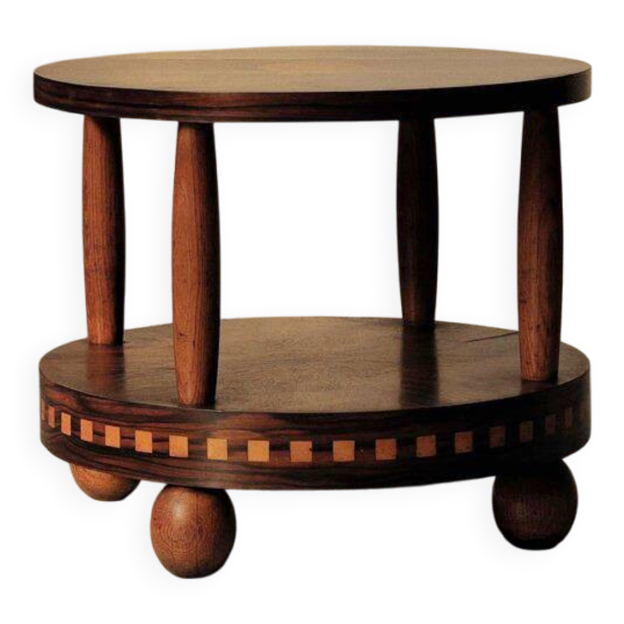 Art Deco gueridon in marquetry, circa 1930.