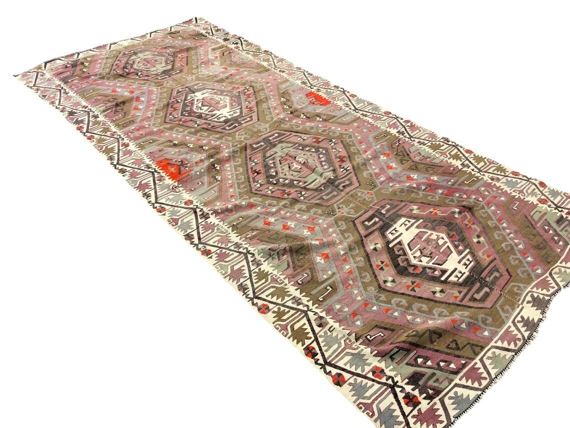 Turkish Oversize Anatolian Kilim Rug
