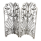 20th century wrought iron four-leaf partition