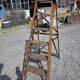Old wooden step ladder with 6 steps