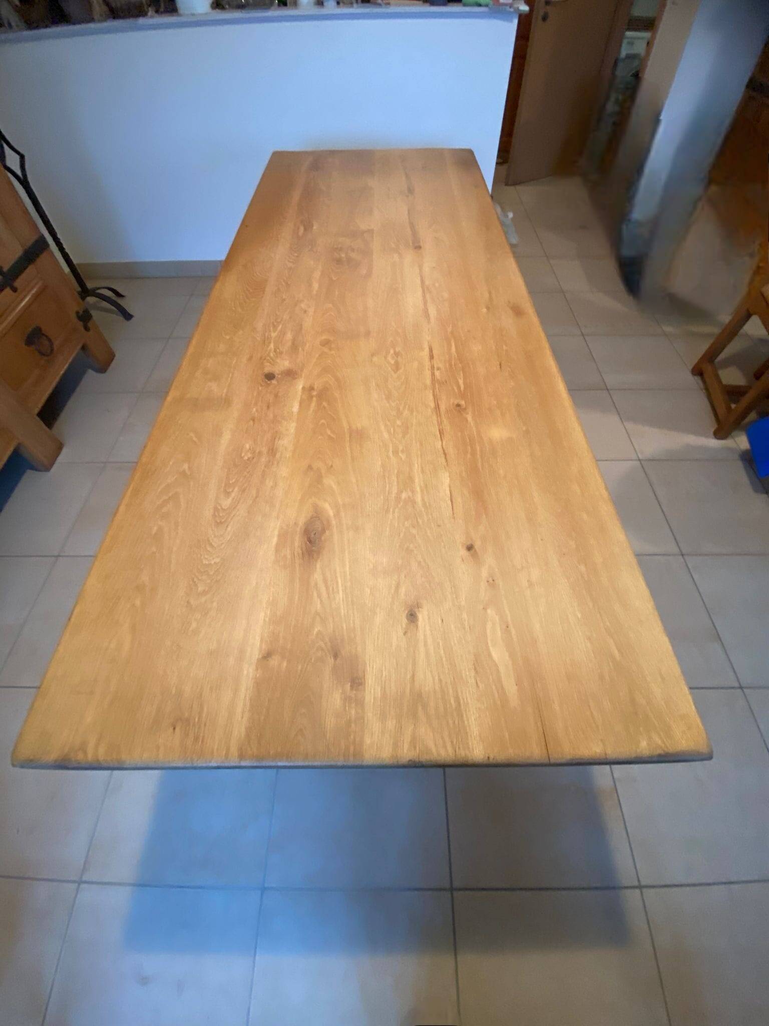 Solid oak farmhouse table