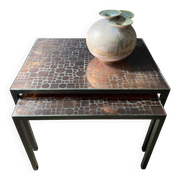 Tables gigognes en cuivre par Herbert Hirche pour Rosenthal, Allemagne, années 1970