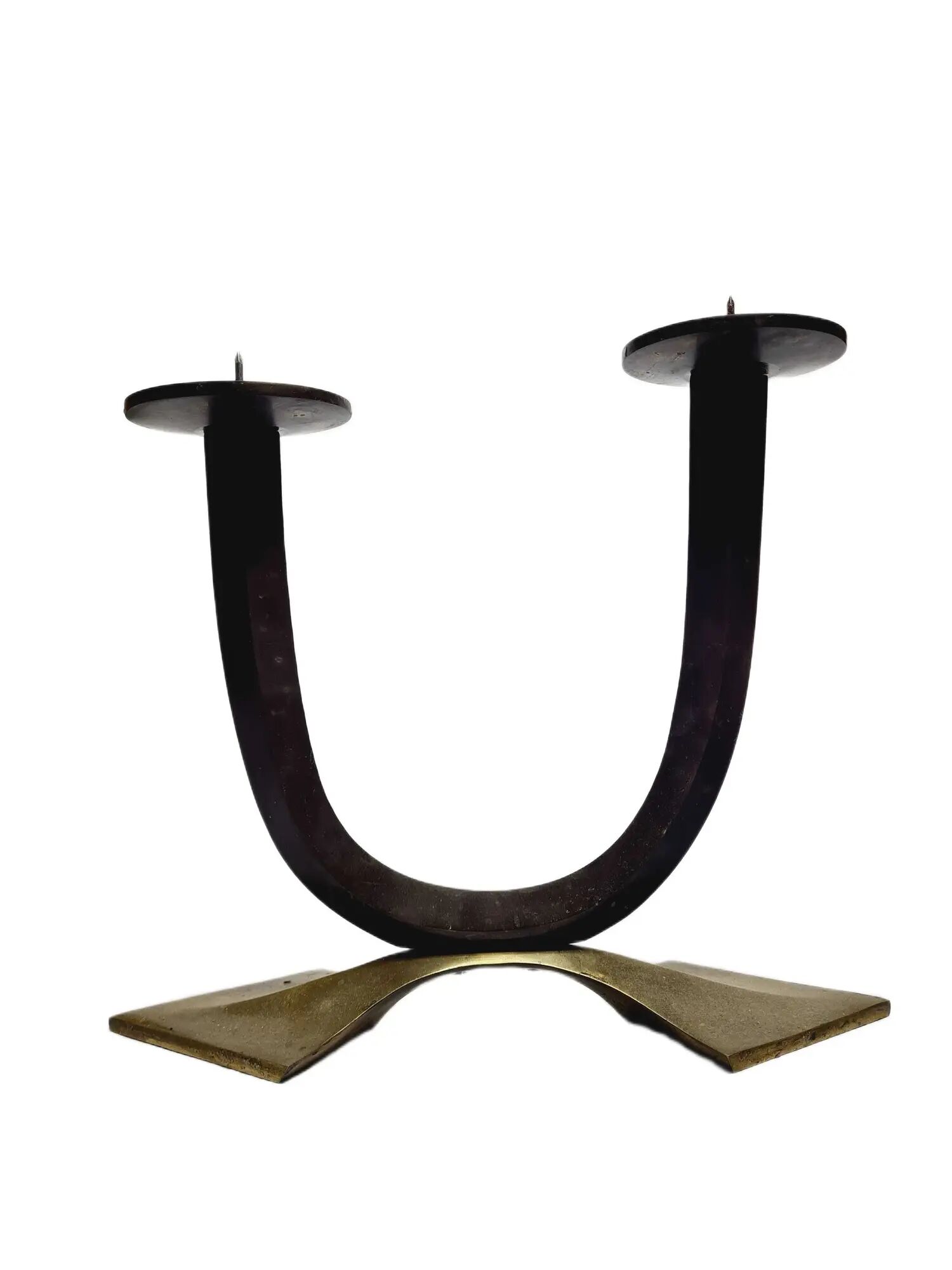 L9V Art Deco Two-Arm Candleholder