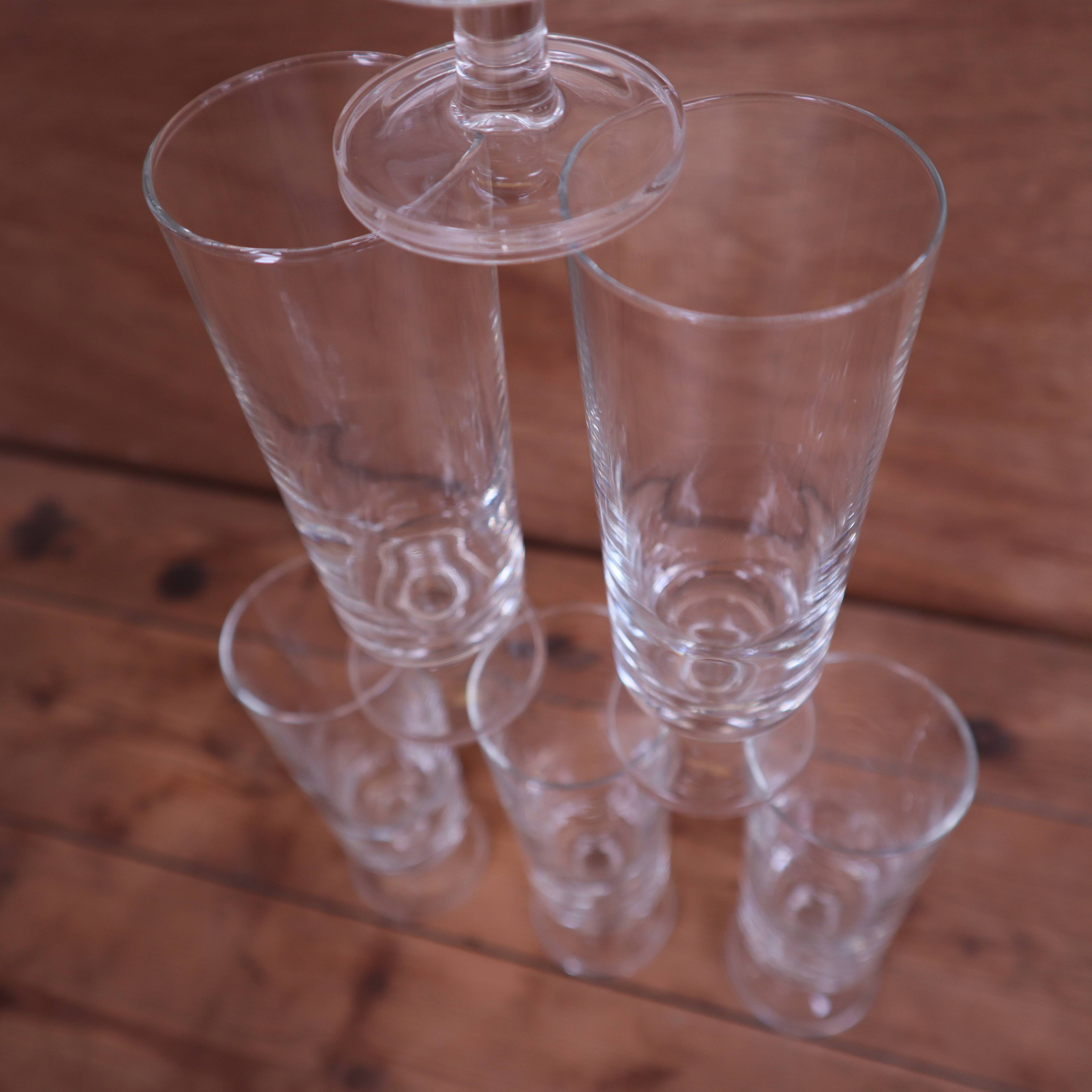 6 Transparent Cavalier Champagne Flutes Luminarc