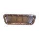 Rectangular metal top in chiseled silver color and vintage grape pattern