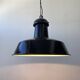 Pair of old industrial suspension lights xxl 40 cm