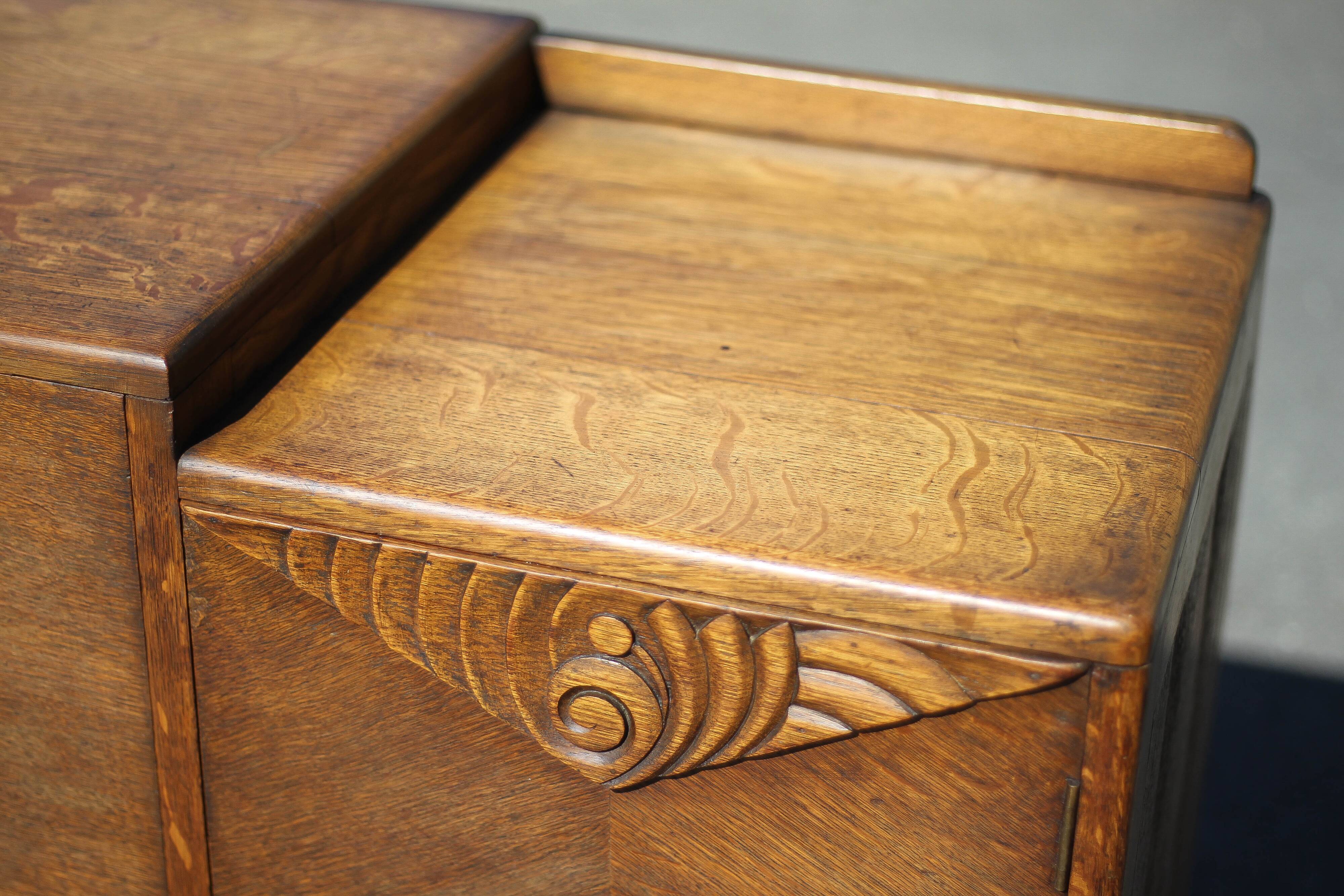Art Deco sideboard, art deco wooden sideboard, wooden furniture, storage furniture